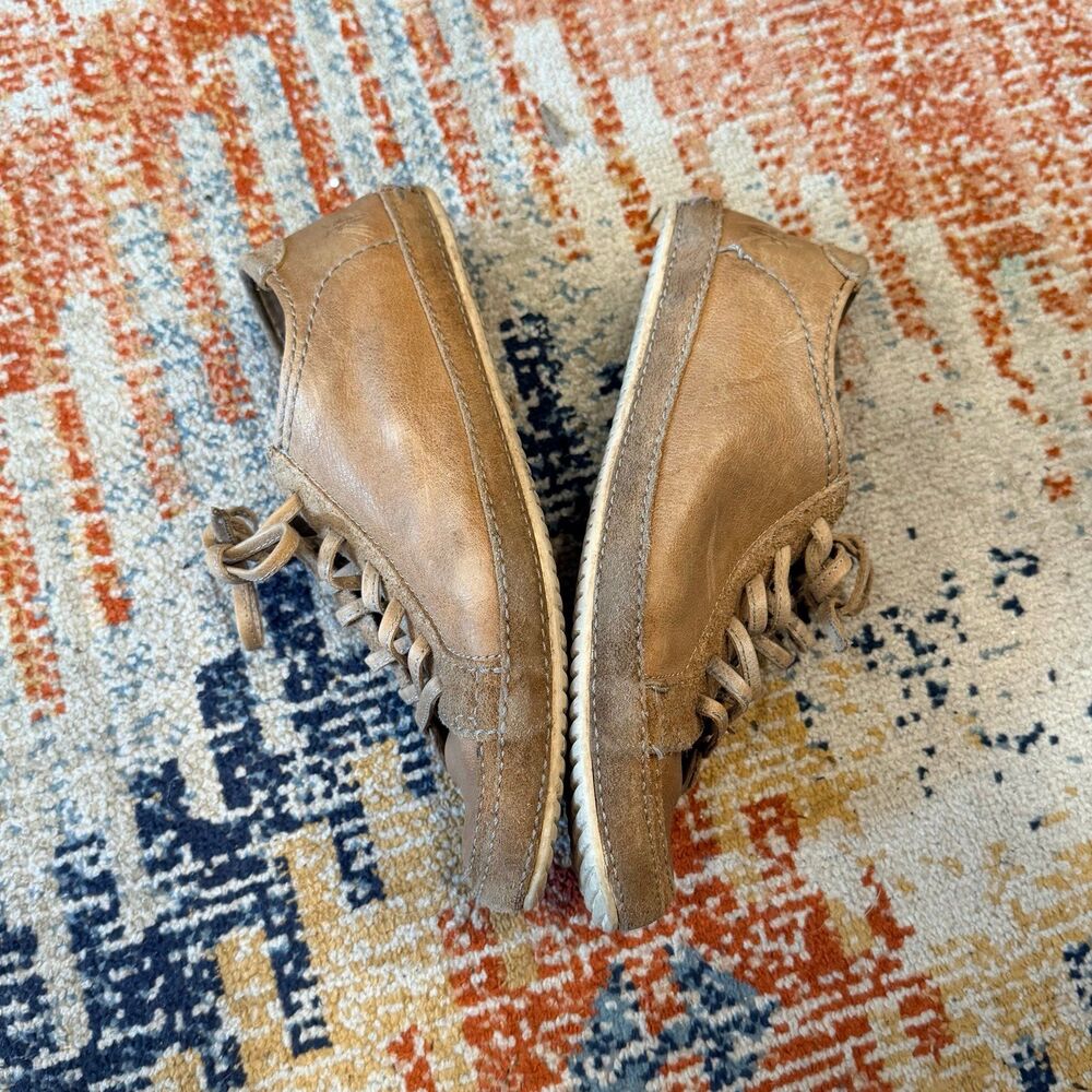 Frye Comford Womens Ice Leather Lace up Shoe Brown Womens US 6M Distressed - Picture 2 of 8